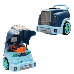 اسباب بازی موتور خودرو Motor Car Engine مدل کاپوت ماشین پلیس Repair Truck Police Set _اسباب بازی ماشین